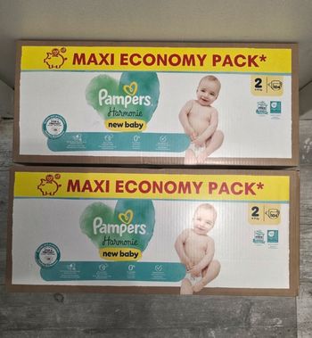 🍼 Pampers Harmony T2 (4-8 kg) Lot de 2 × 104 couches – Total 208 couches