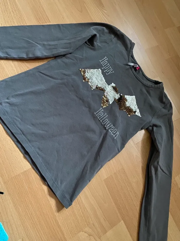 Pull fin / t-shirt manches longues Happy Halloween Orchestra Taille 8 ans - 128 cm - photo numéro 2