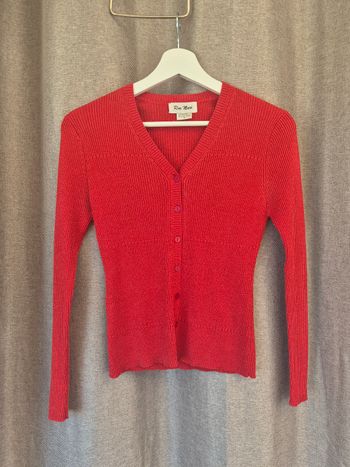 Veste, gilet, cardigan, rouge taille M Rose Nacré 