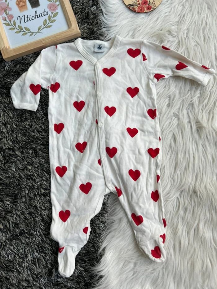 Pyjama cœur léger - petit bateau - 3 mois - photo numéro 2