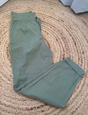 Pantalon droit kaki camaïeu