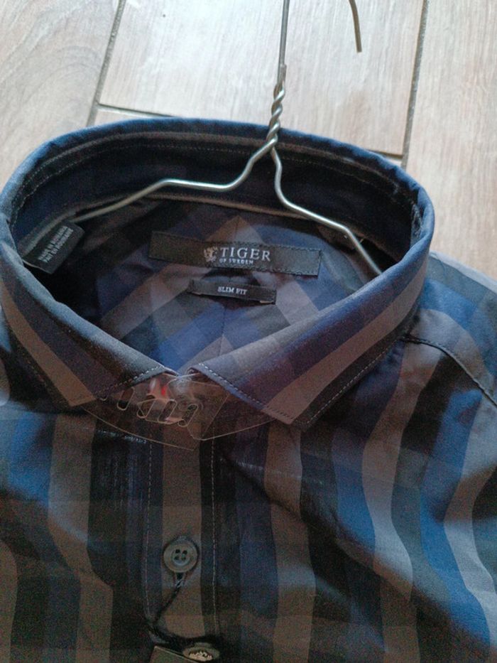 Chemise manche longue a carreaux - photo numéro 3
