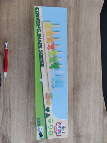 Jeu d'empilement nombre en bois