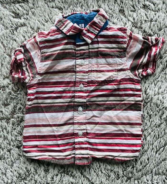 Chemise 100% coton bébé 9 mois