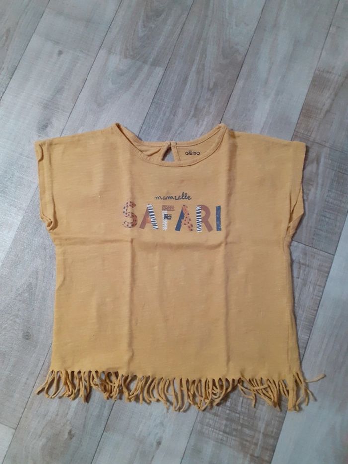 Pantalon sarouel et t-shirt fille moutarde 4 ans - photo numéro 6