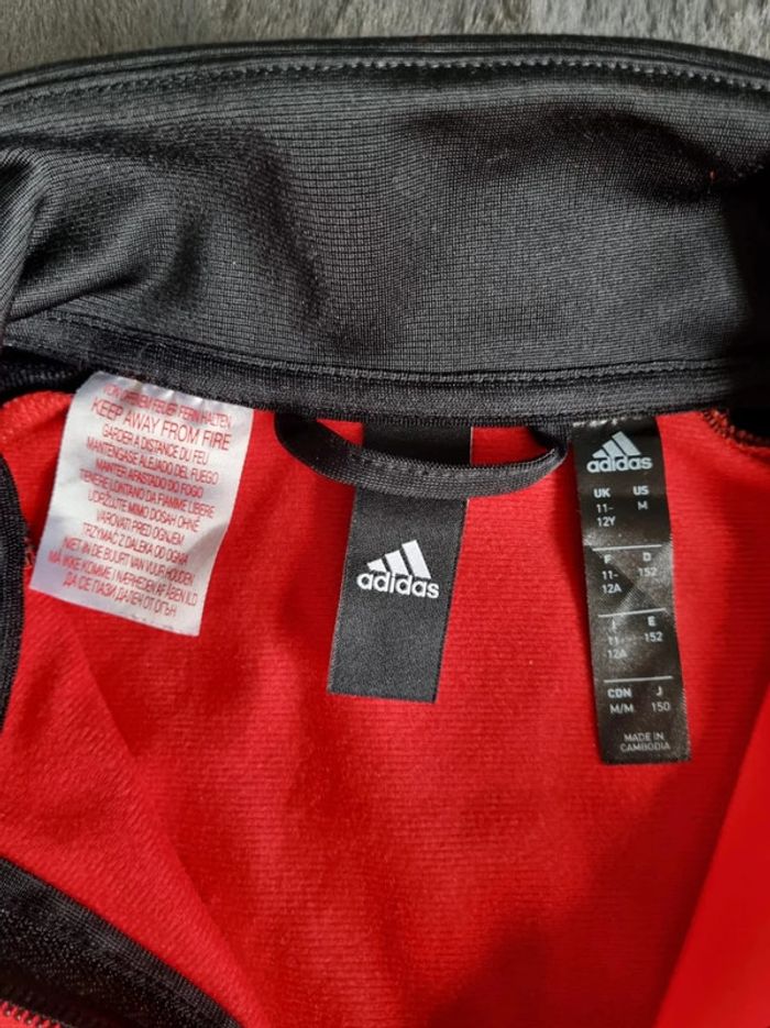 Veste zippé Adidas rouge, 11/12 ans Enfant - photo numéro 5