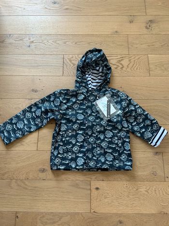 Imperméable  coupe vent captain corsaire imprimé poisson et homard neuf 4 ans veste de pluie mixte