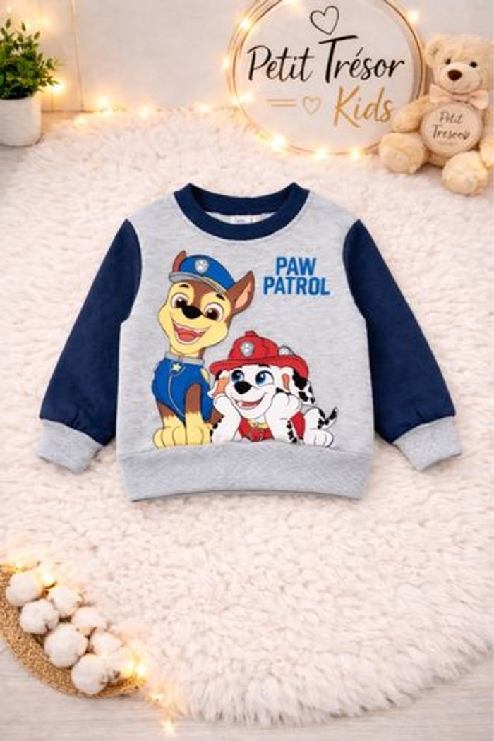 Ensemble Pat’ Patrouille garçon 3 ans sweat + jogging gris neuf avec étiquette - photo numéro 4