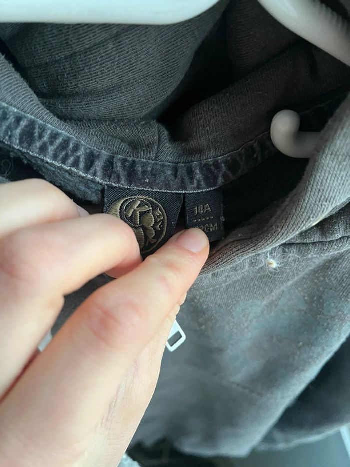 Gilet à capuche noir motif - photo numéro 2