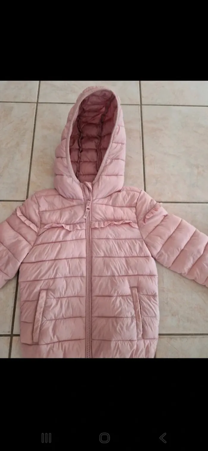 Blouson imperméable tape à l oeil tao rose 5 ans