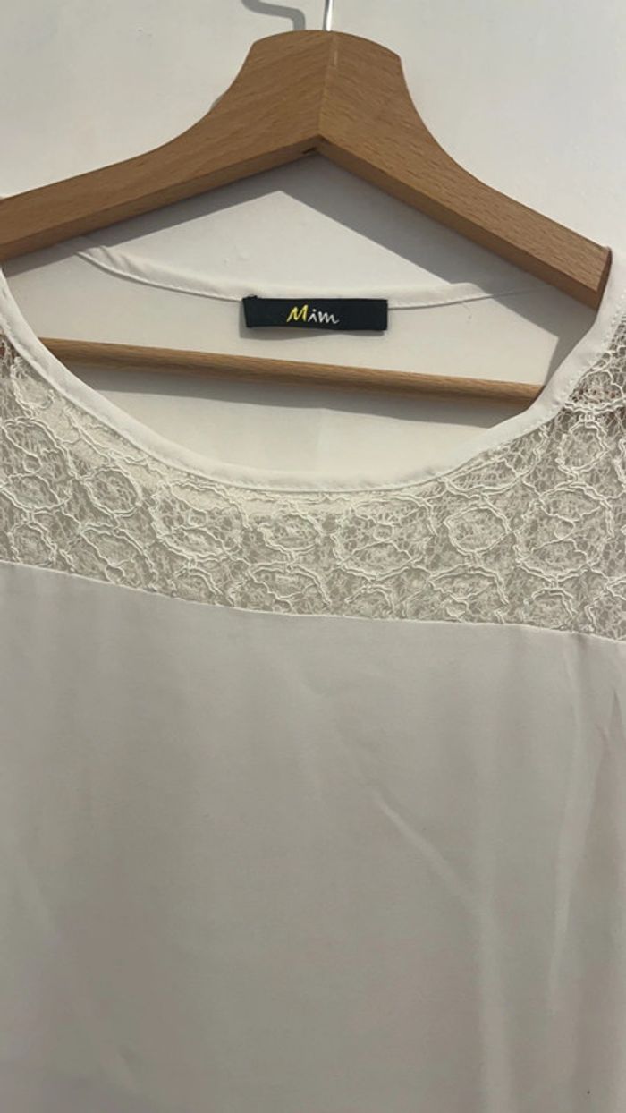 Haut blanc manche - photo numéro 2