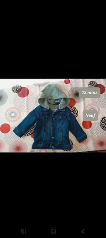 Veste molletonnée chaude 👦 NEUF taille 12 mois valeur 40€ collection actuelle