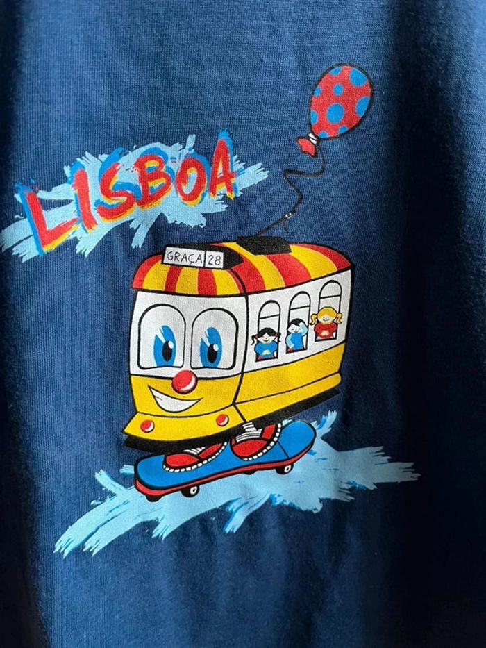 T shirt bleu marine taille 8 ans - photo numéro 4