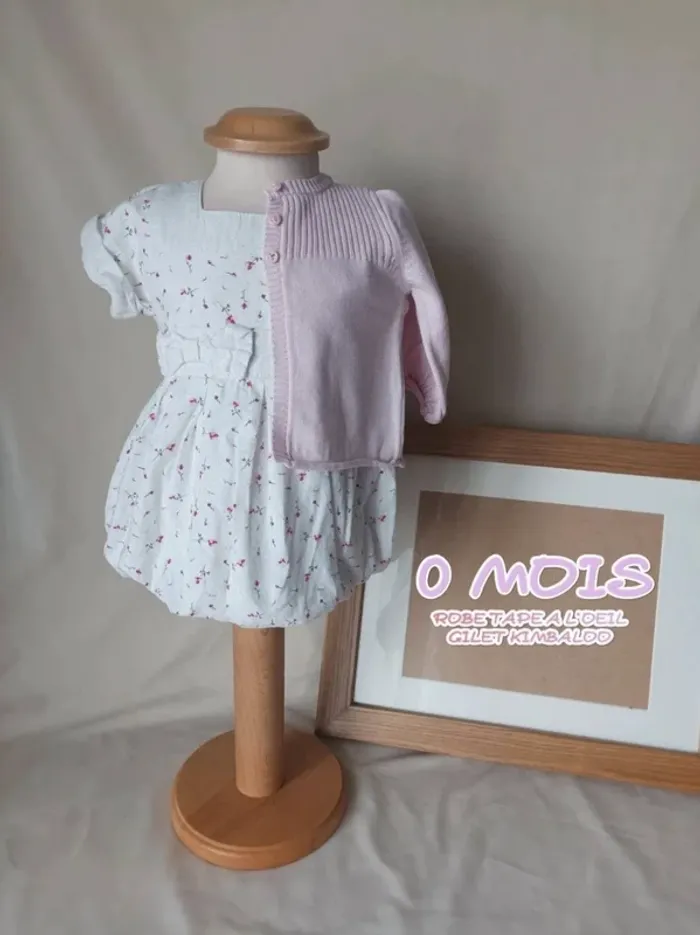 Adorable ensemble Tape à l'œil fille naissance – 0 mois