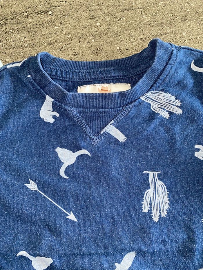 Sweat-shirt marine garçon 1-2 ans - photo numéro 2