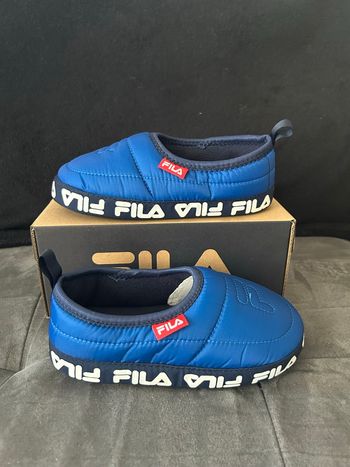 FILA Pantoufles à enfiler garçon bleu en pointure 34