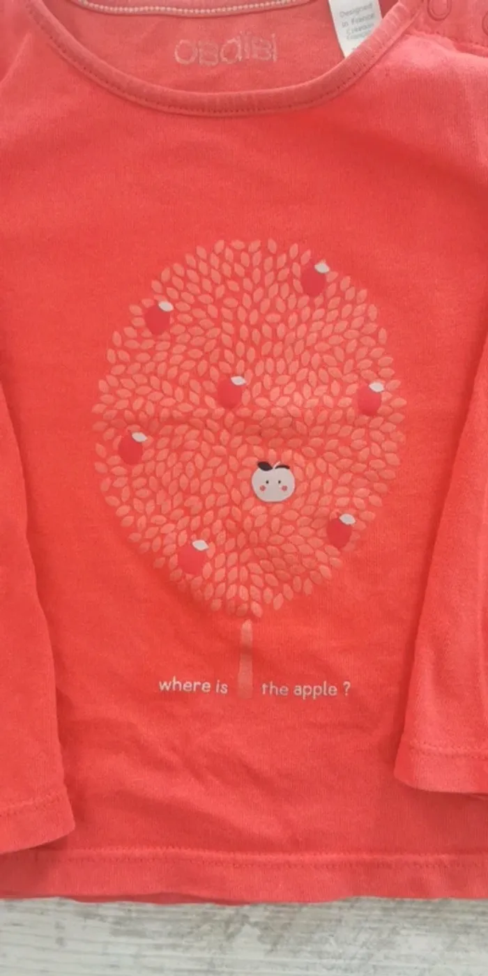 T-shirt manches longues Corail - Obaïbi - 18 mois - photo numéro 3