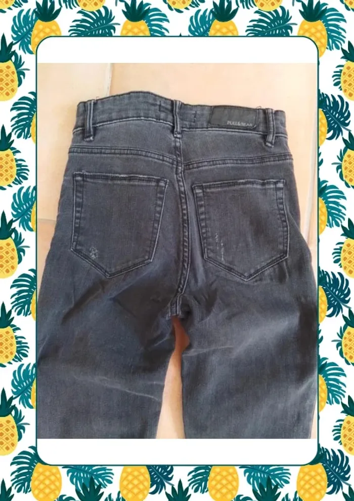 Jean gris noir troué - photo numéro 5