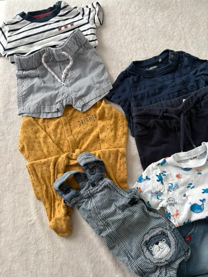 Lot vêtements bébé ETE garçon – Taille 6 mois – Marques variées - photo numéro 5