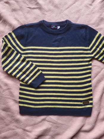 Pull chaud et doux marinière 5ans sergent major