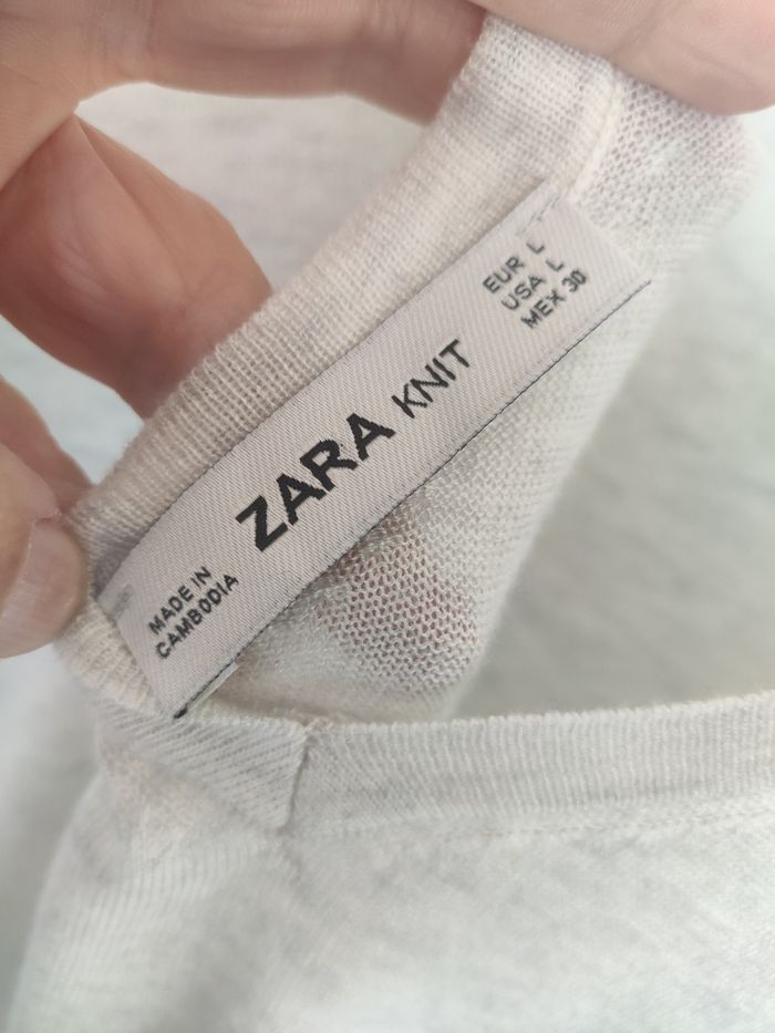 Zara sweat pull long gris neuf L - photo numéro 5