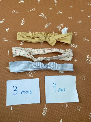 Lot bandeaux 3/9 mois