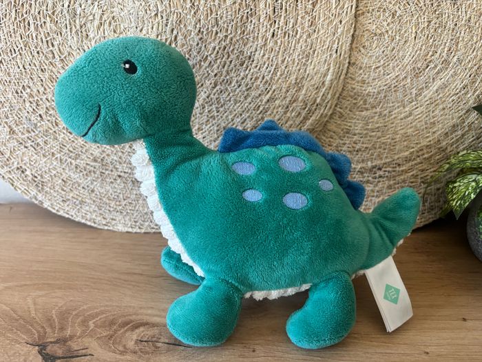 Doudou dinosaure vert bleu tex baby - photo numéro 2
