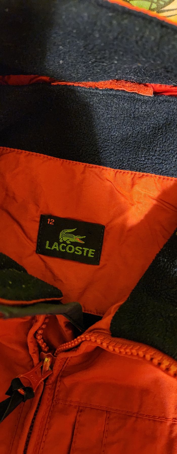 Manteau Lacoste Garçon 12 ans TBE - photo numéro 3