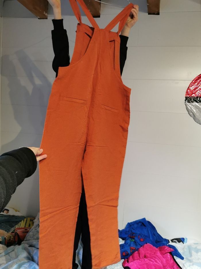 Salopette caire nil orange foncé mango neuf avec étiquette taille 36 - photo numéro 3