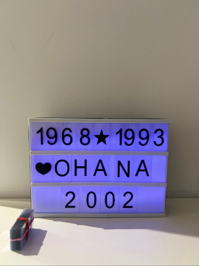 Boîte lumineuse message