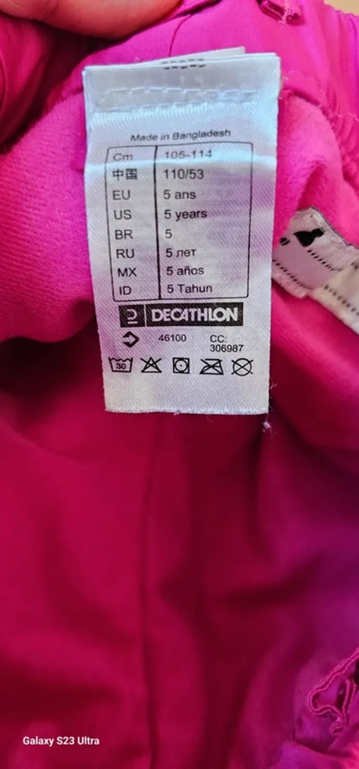 Ensemble pantalon + veste ski 5 an - photo numéro 2