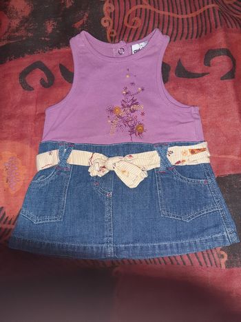 Robe bi-matiere jean 3mois