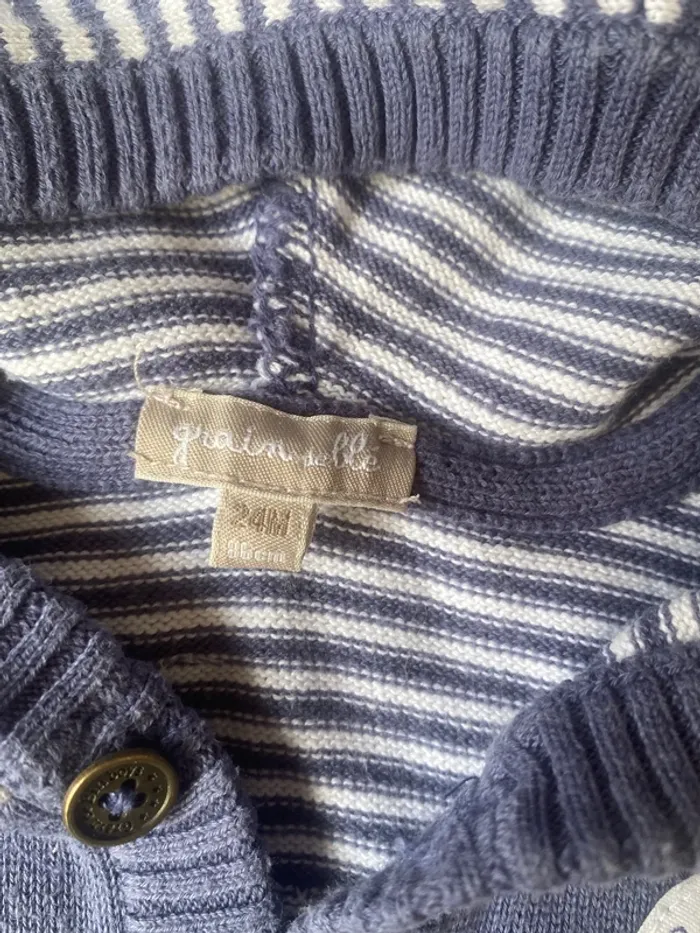 Pull sans manche grain de Blé 24 mois - photo numéro 2
