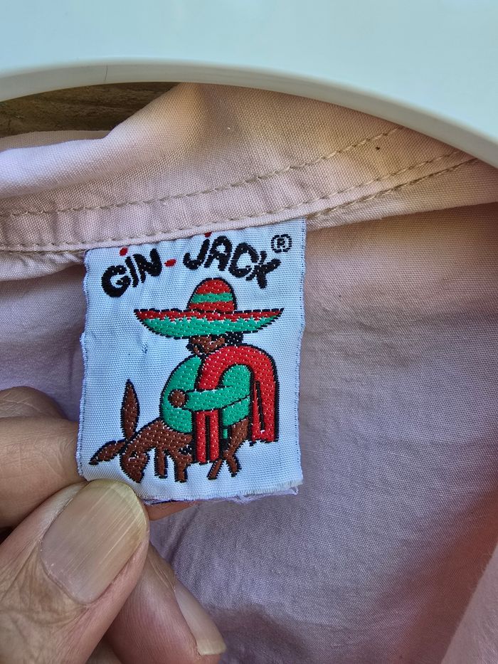 Chemisette mixte 🍒vintage 70/80 Gin Jack🍒taille jusqu'au 38 - photo numéro 8