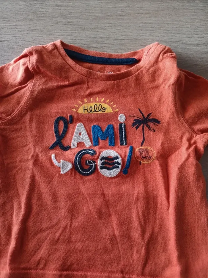 Tee-shirt manche longue 3 mois - photo numéro 4