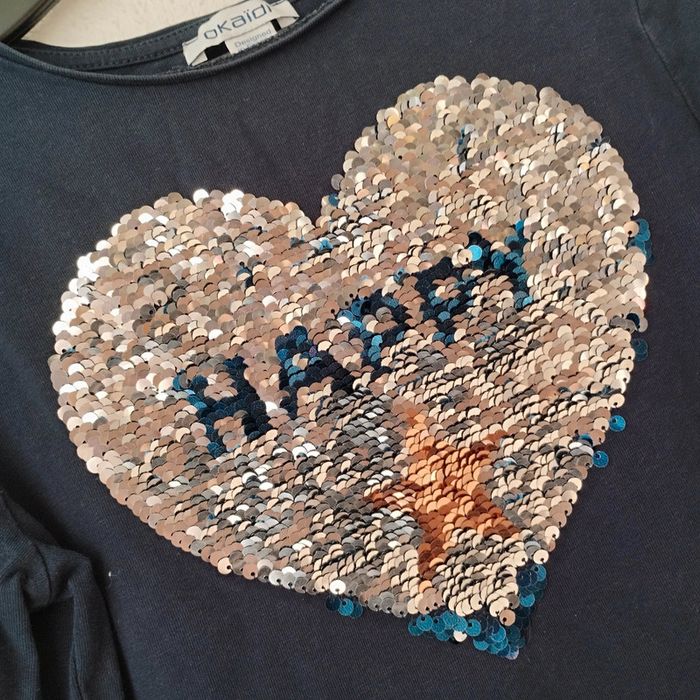 T-shirt léger à sequins manche longue - photo numéro 3