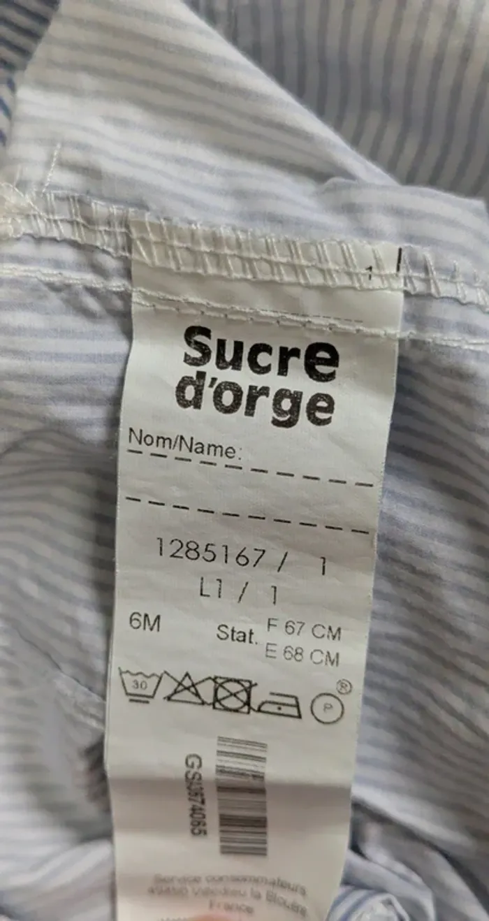 Salopette légère 6 mois Sucre d'orge - photo numéro 2