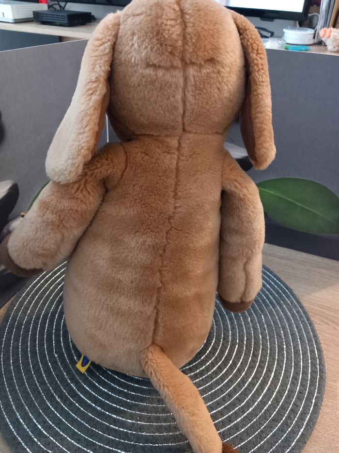 Peluche chien marron 50cm très doux - photo numéro 4