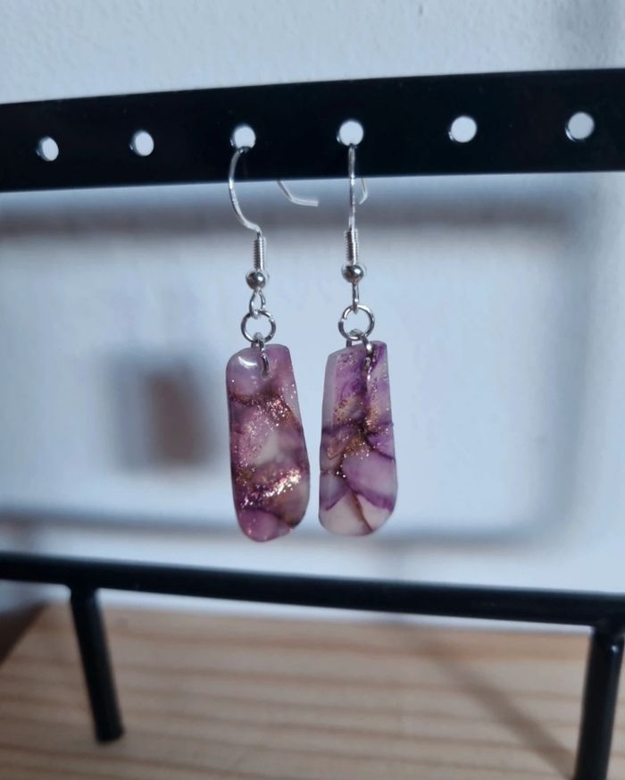 Boucle d'oreille pendante femme - photo numéro 2