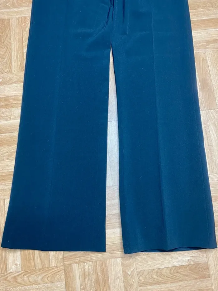 Pantalon à jambes larges en laine noir vintage Loubarok - photo numéro 2