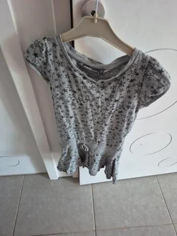 Robe grise à étoiles 8 ans