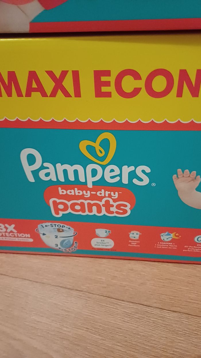 2 carton de couche pampers baby dry pants taille 4 - photo numéro 3