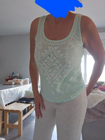 Top vert d'eau Kiabi taille 36