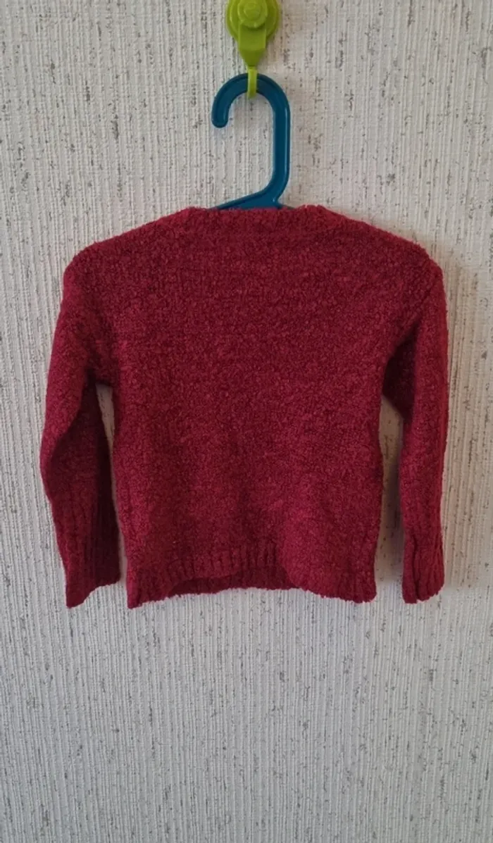 Pull bordeaux avec écureuil taille 4 ans tissaia - photo numéro 5