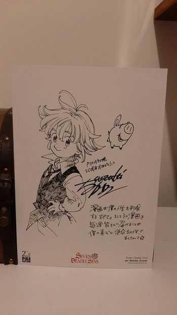 Ex-libris manga Seven Deadly Sins Nanatsu No Taizai Meliodas Pika Edition 20 ans