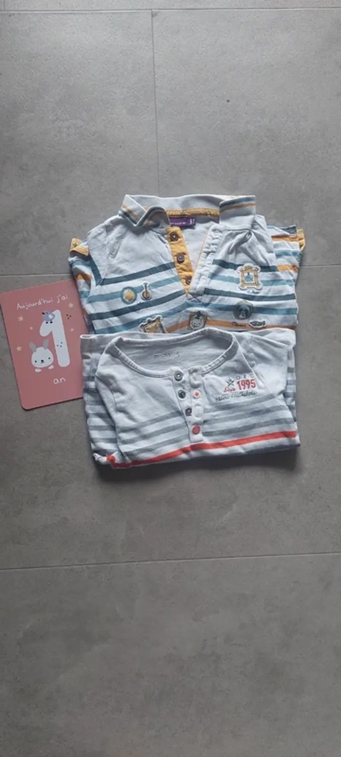 Lot de 2 t shirt manches longues