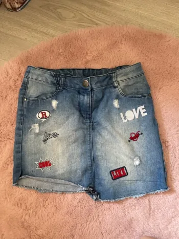 Jupe en jean asymétrique fille
