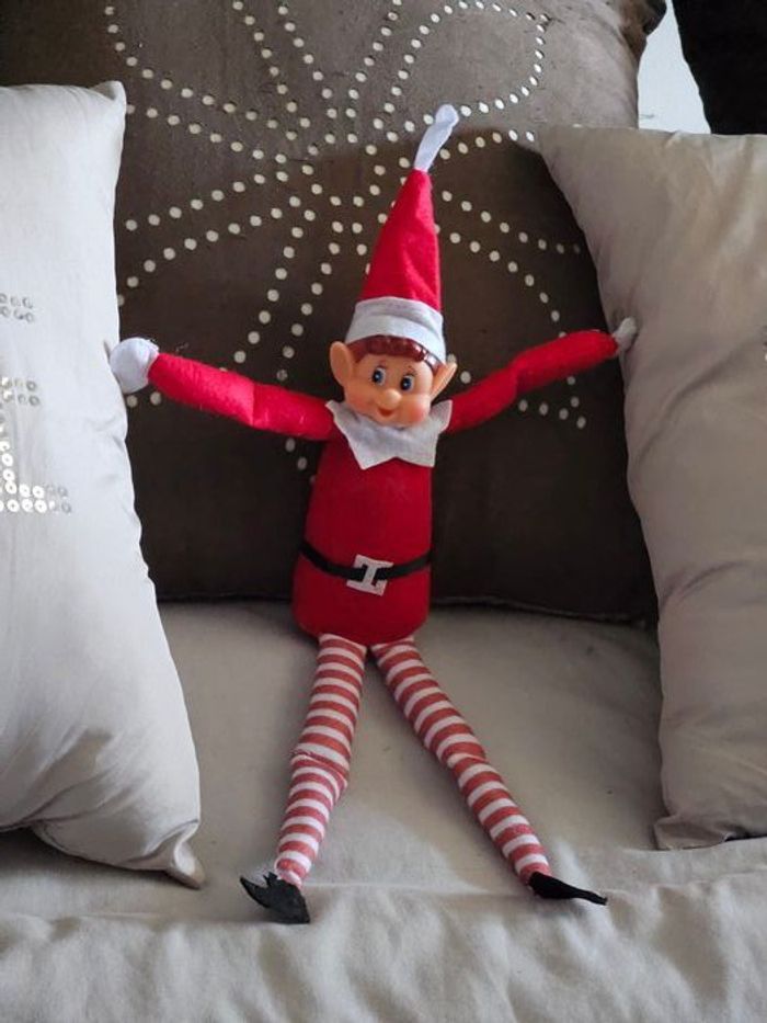 Lutin couple lutin farceur lot de deux jouet deco Noël 40cm neuf sous blister - photo numéro 8