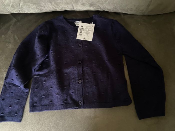 Gilet marine pat et ripaton 3 ans neuf