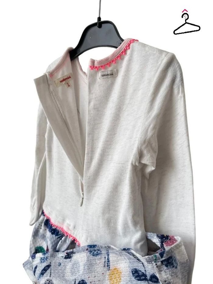 Robe à manches longues effet "2 en 1" (oiseau) - Catimini 3 ans (98cm) - photo numéro 5